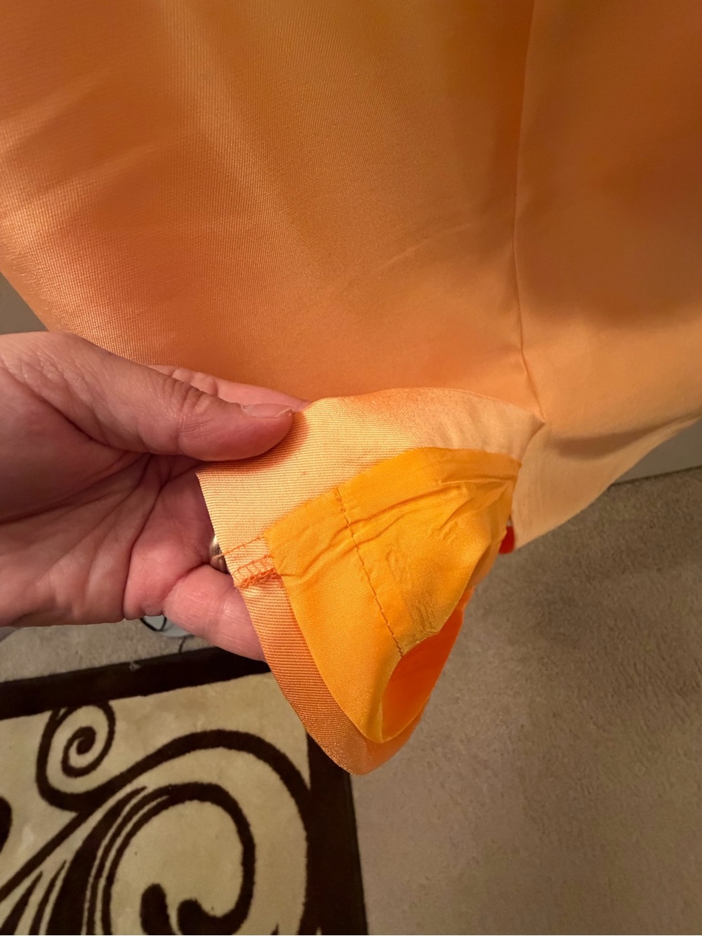 Peach Satin Women's Jacket & Skirt Set - Picture 5 of 6